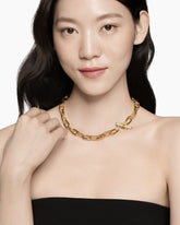 DY Madison® Toggle Chain Necklace in 18K Yellow Gold with Diamonds, 11mm